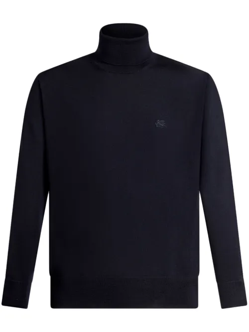 Pull en laine vierge à logo Pegaso brodé - ETRO - Modalova