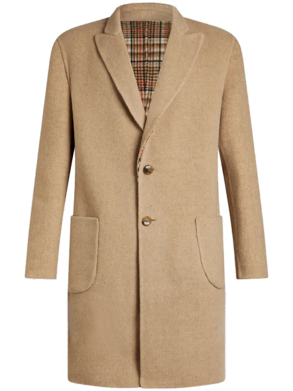 Etro Reversible Single-breasted Coat in Neutrals