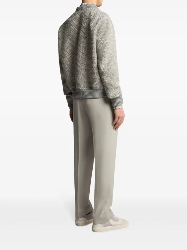 ETRO ウール ジップ ボンバージャケット ETRO zip-up Wool Bomber Jacket | Neutrals | FARFETCH