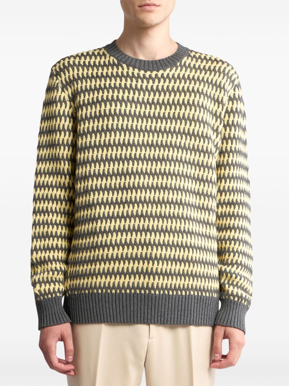 ETRO wool-jacquard jumper - Geel