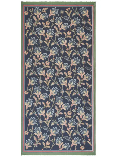 ETRO frayed floral-print scarf