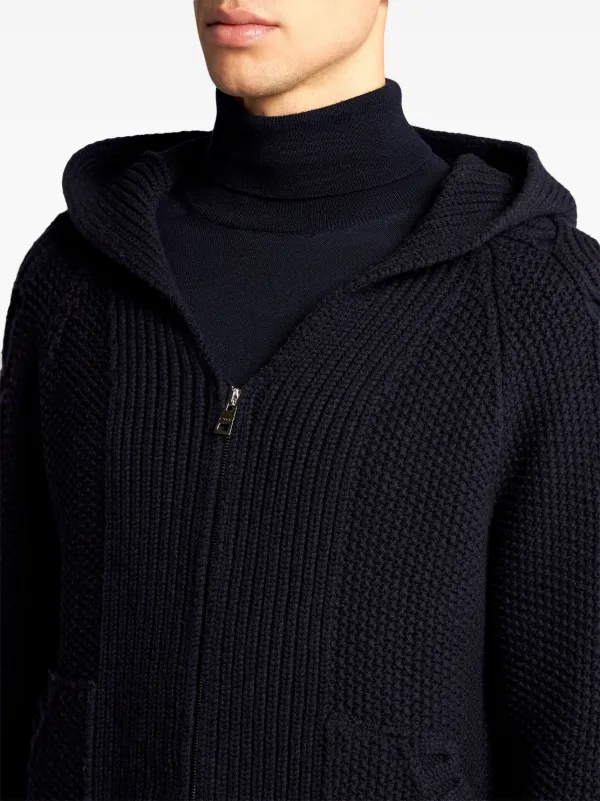 ETRO ケーブルニット ジップパーカー | ブルー | FARFETCH JP