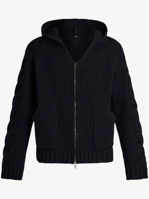 ETRO hoodie en tejido de ochos con cierre