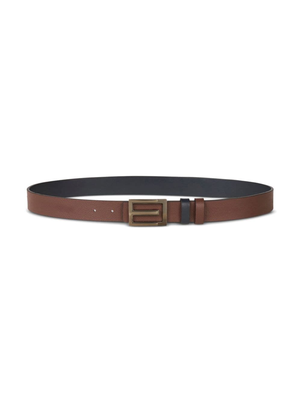 Shop Etro Reversible Leather Belt In Grey
