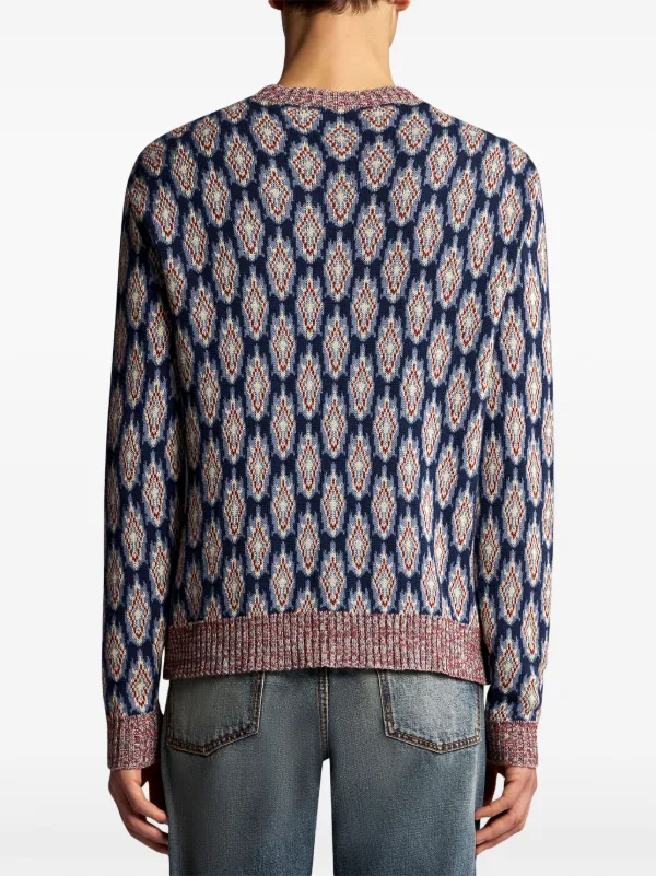 ETRO パターンジャカード カーディガン | ブルー | FARFETCH JP
