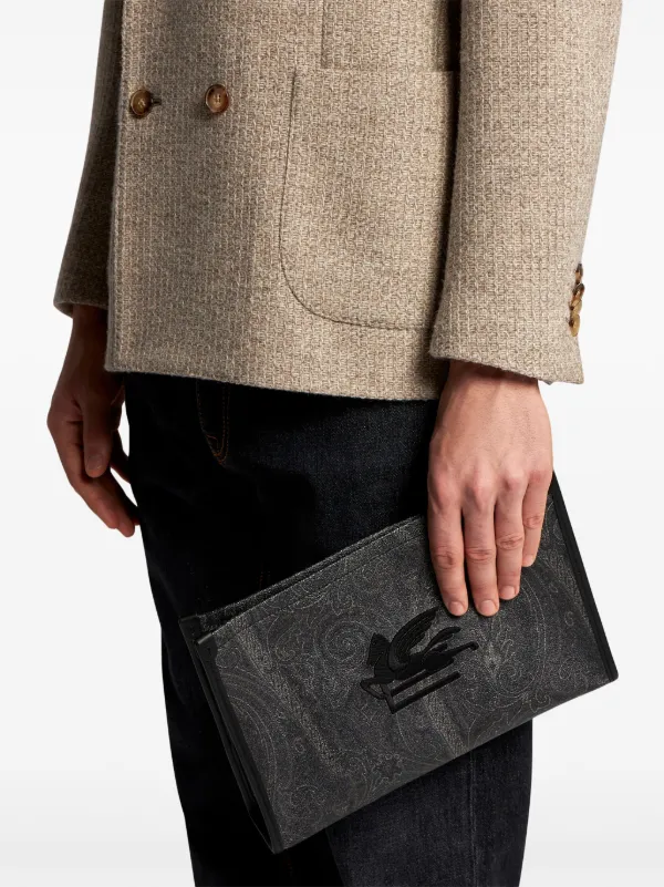 【関税&送料込】Etro Paisley Jacquard Clutch ETRO paisley-jacquard Clutch Bag | Brown | FARFETCH
