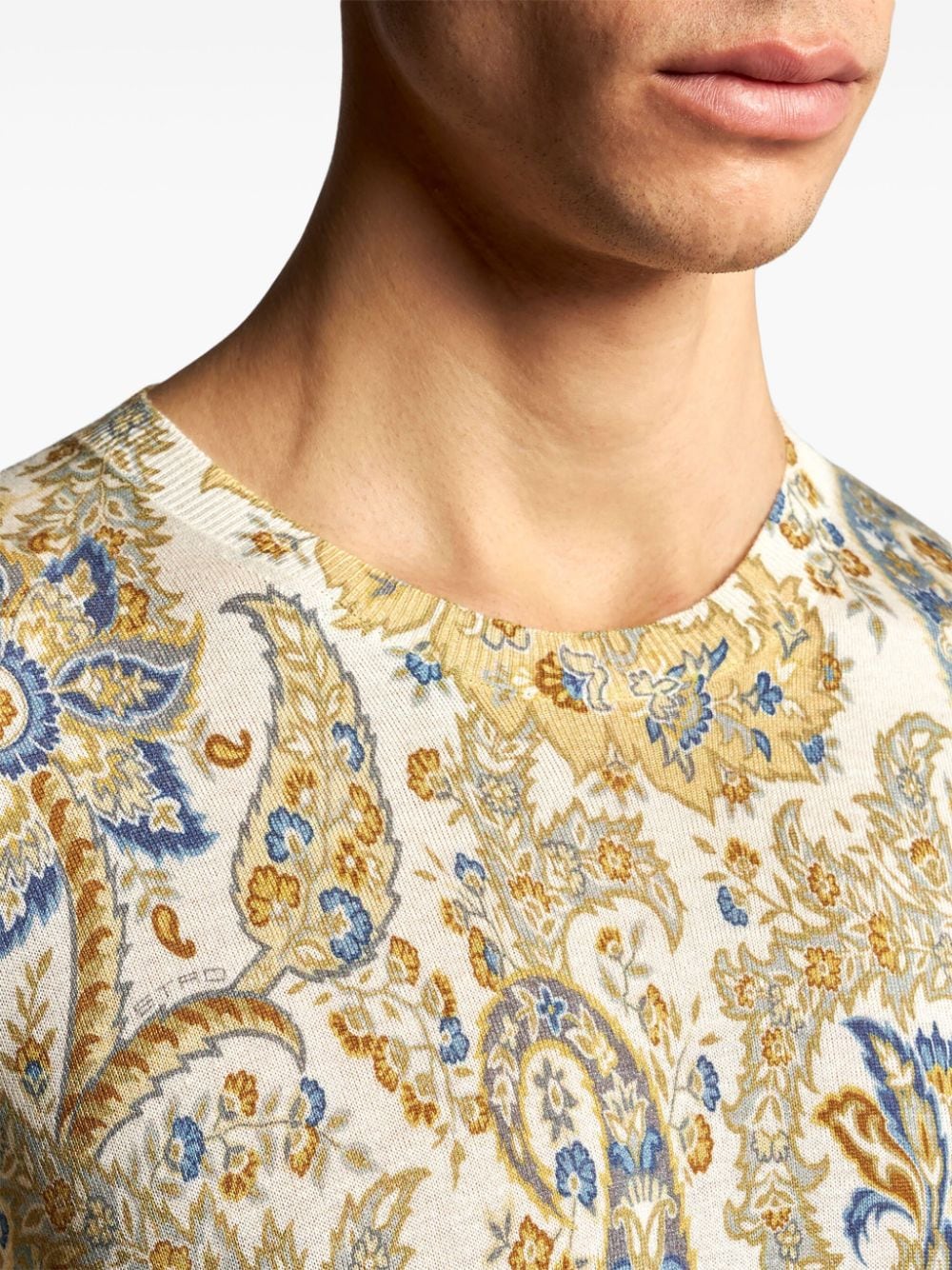 Shop Etro Floral Intarsia-knit Jumper In Neutrals