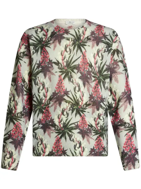ETRO floral intarsia-knit jumper
