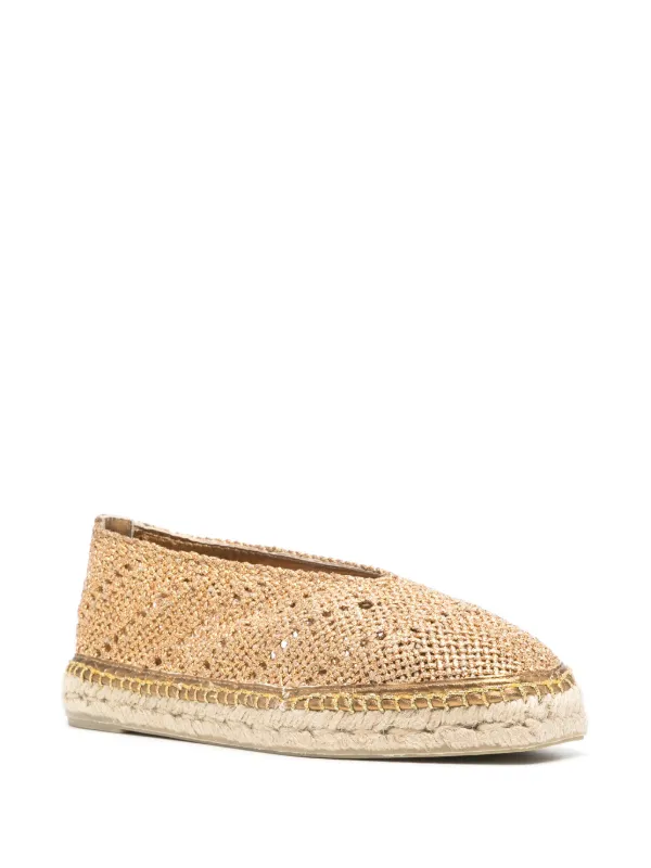 Castañer metallic-threading Espadrilles | Gold | FARFETCH