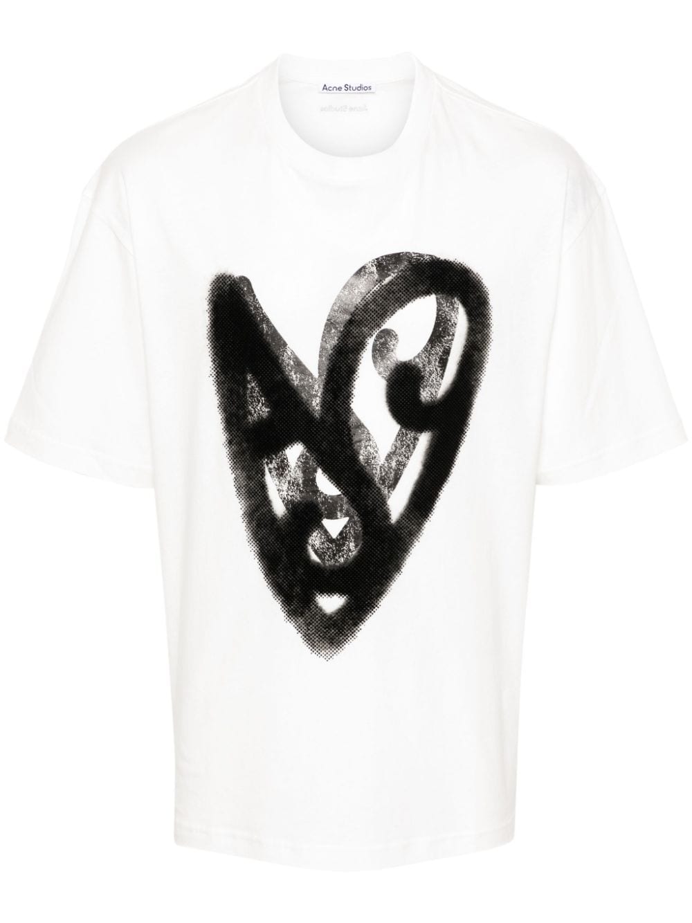 Acne Studios Motif-print T-shirt In Neutrals