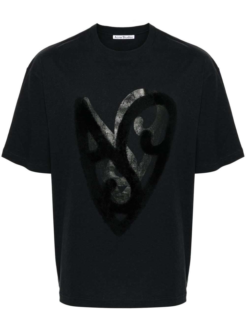 Acne Studios T-shirt met print Zwart