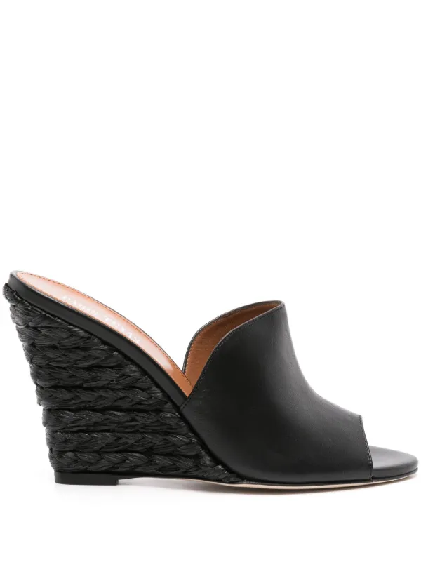 Paris Texas Deia 100mm Leather Mules in Black