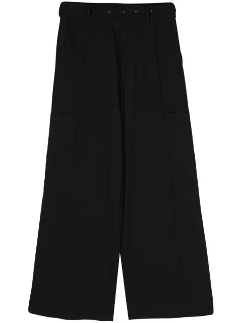 Gauchère belted mid-rise palazzo trousers
