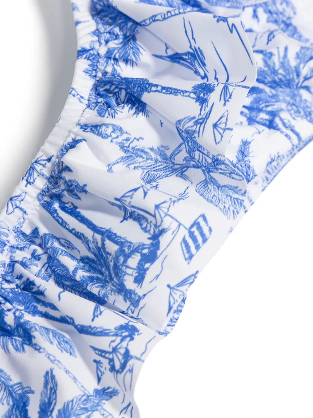 Mc2 Saint Barth Palm Printed Bikini In White