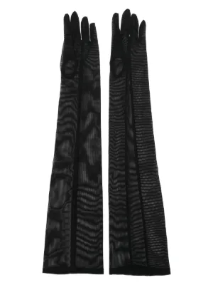 Dolce & Gabbana Silk Long Gloves | Black | FARFETCH ID
