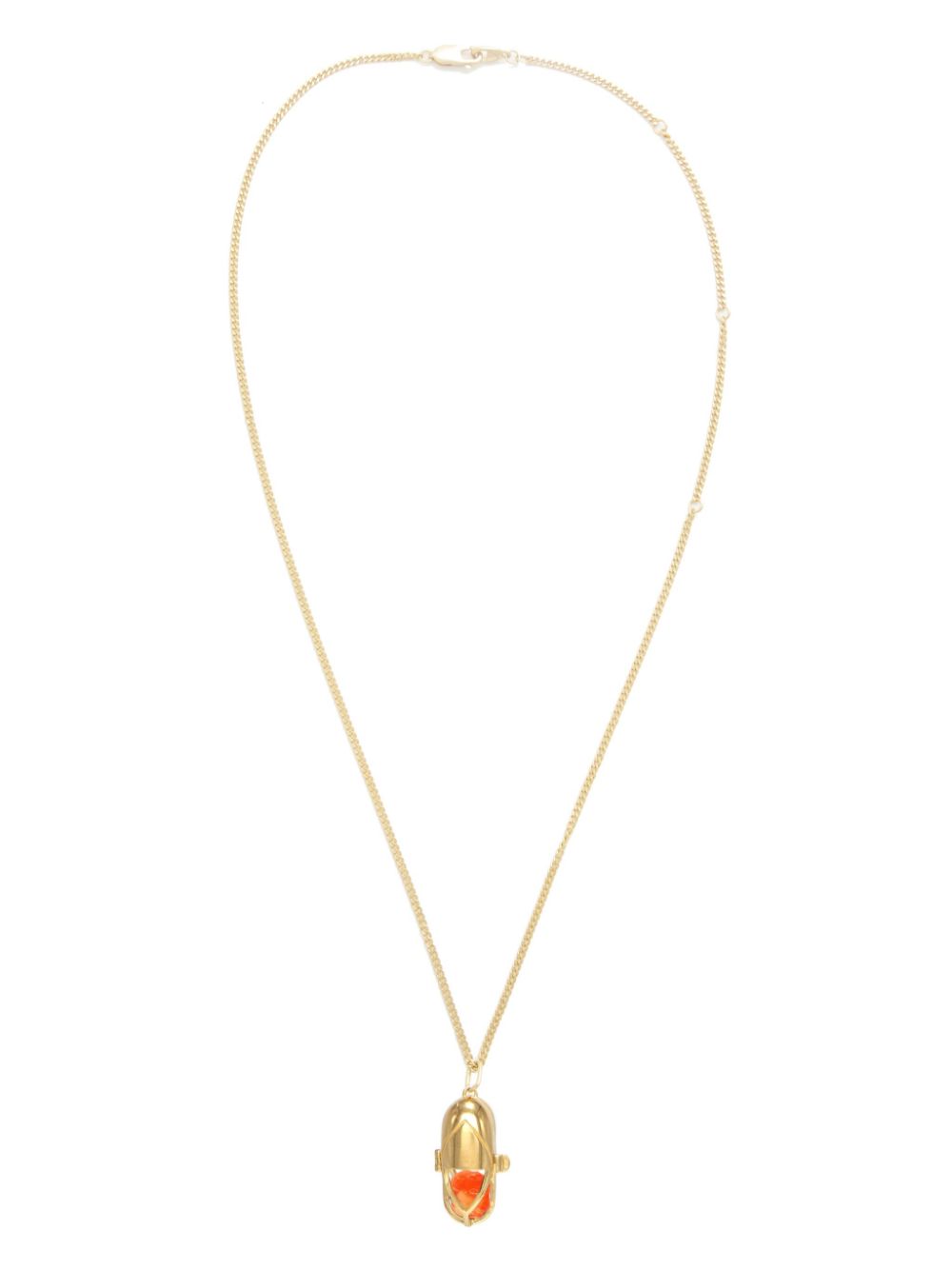 Shop Capsule Eleven Carnelian Statement-pendant Necklace In Gold