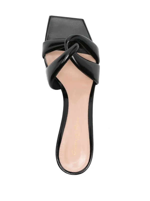 Gianvito Rossi 55mm Amour Sandals | Black | FARFETCH