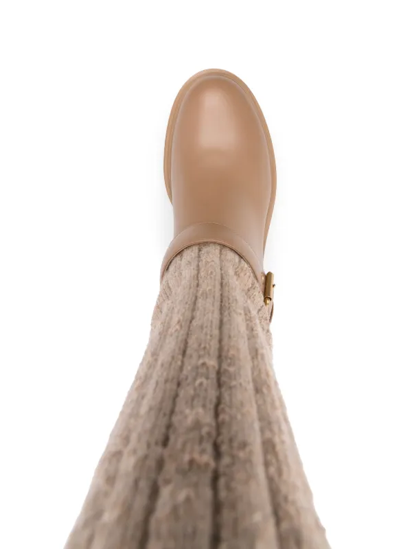 ブーツその他 GIANVITO ROSSI THURSO BOOTS IN SMOOTH FABRIC Gianvito Rossi Thurso Knit & Leather Boots | Saks Fifth Avenue