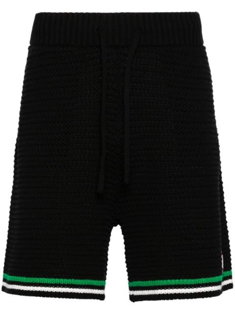 Casablanca logo-patch crochet tennis shorts