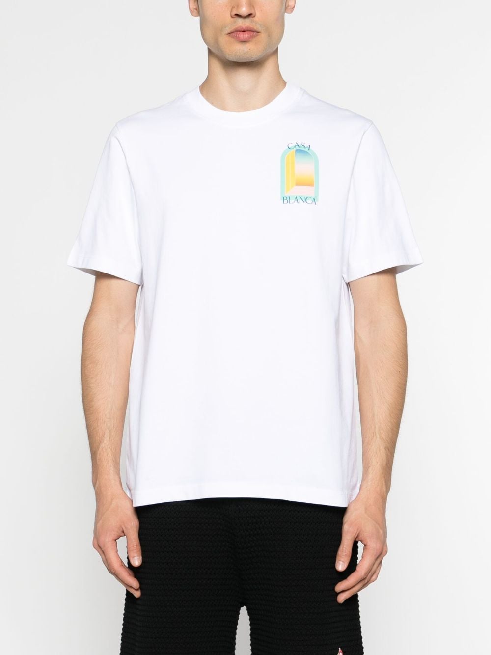 Casablanca Katoenen T-shirt met print Wit