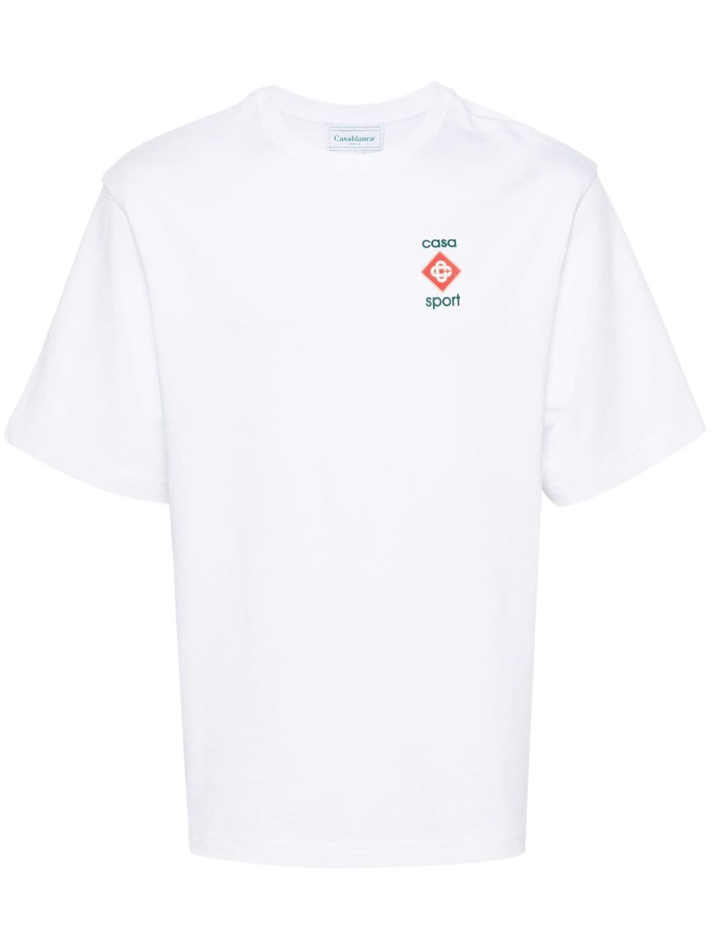 Casablanca 3D logo-print cotton T-shirt Wit