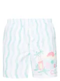 Casablanca Memphis-print swim shorts - White