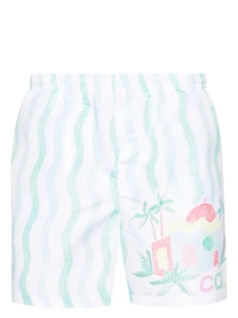 Casablanca shorts de playa con estampado Memphis