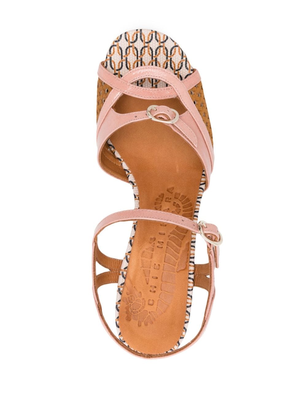 Shop Chie Mihara Bindi 75mm Leather Sandals In Pink