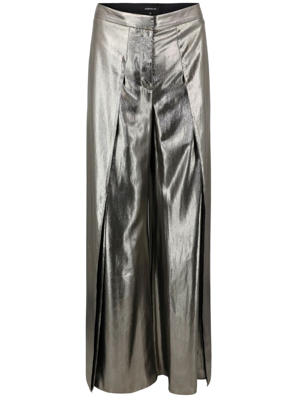 Barbara Bui Split-leg Culotte Trousers In Silver