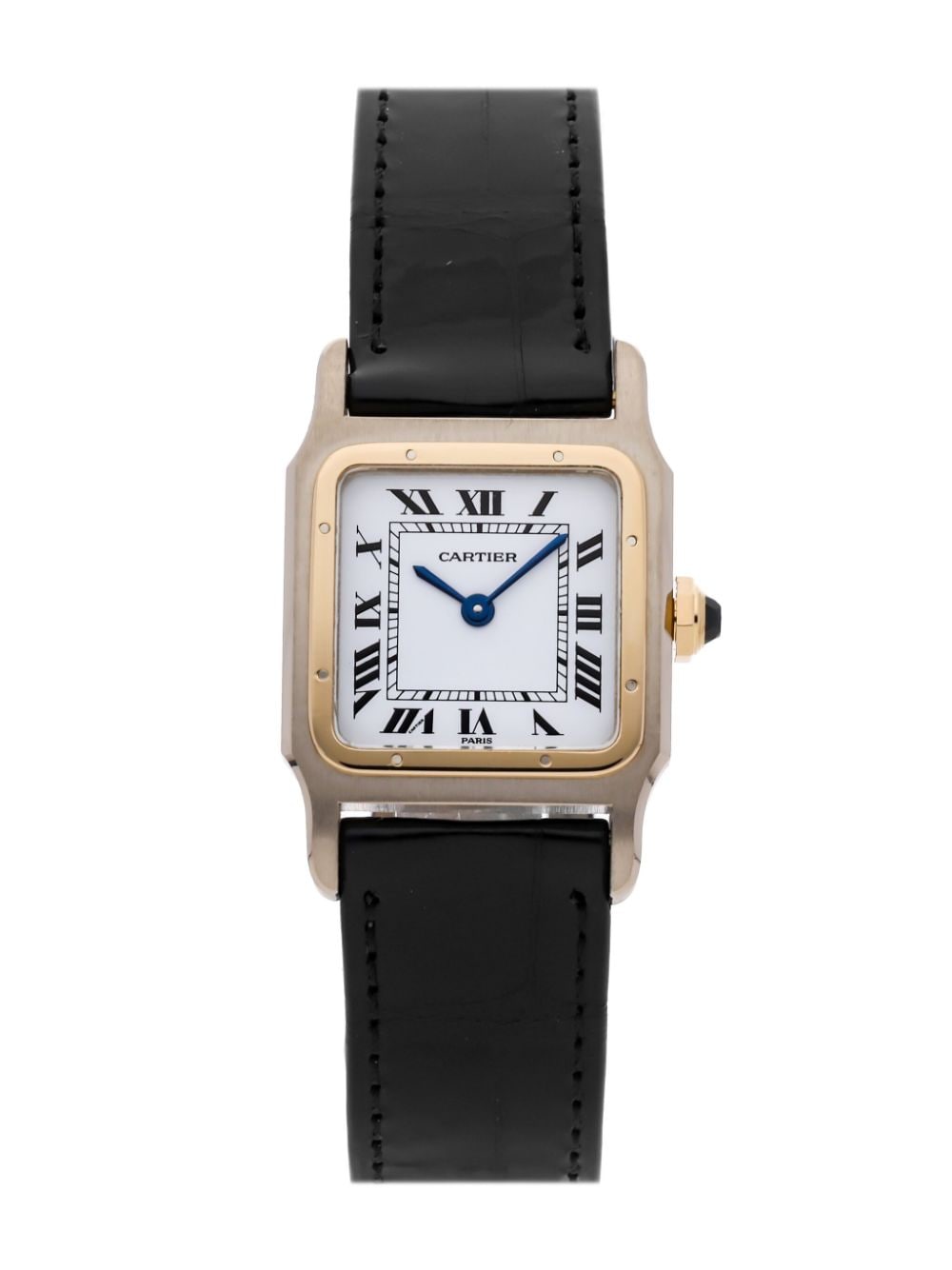 Pre-owned Cartier  Santos Dumont 25mm In White