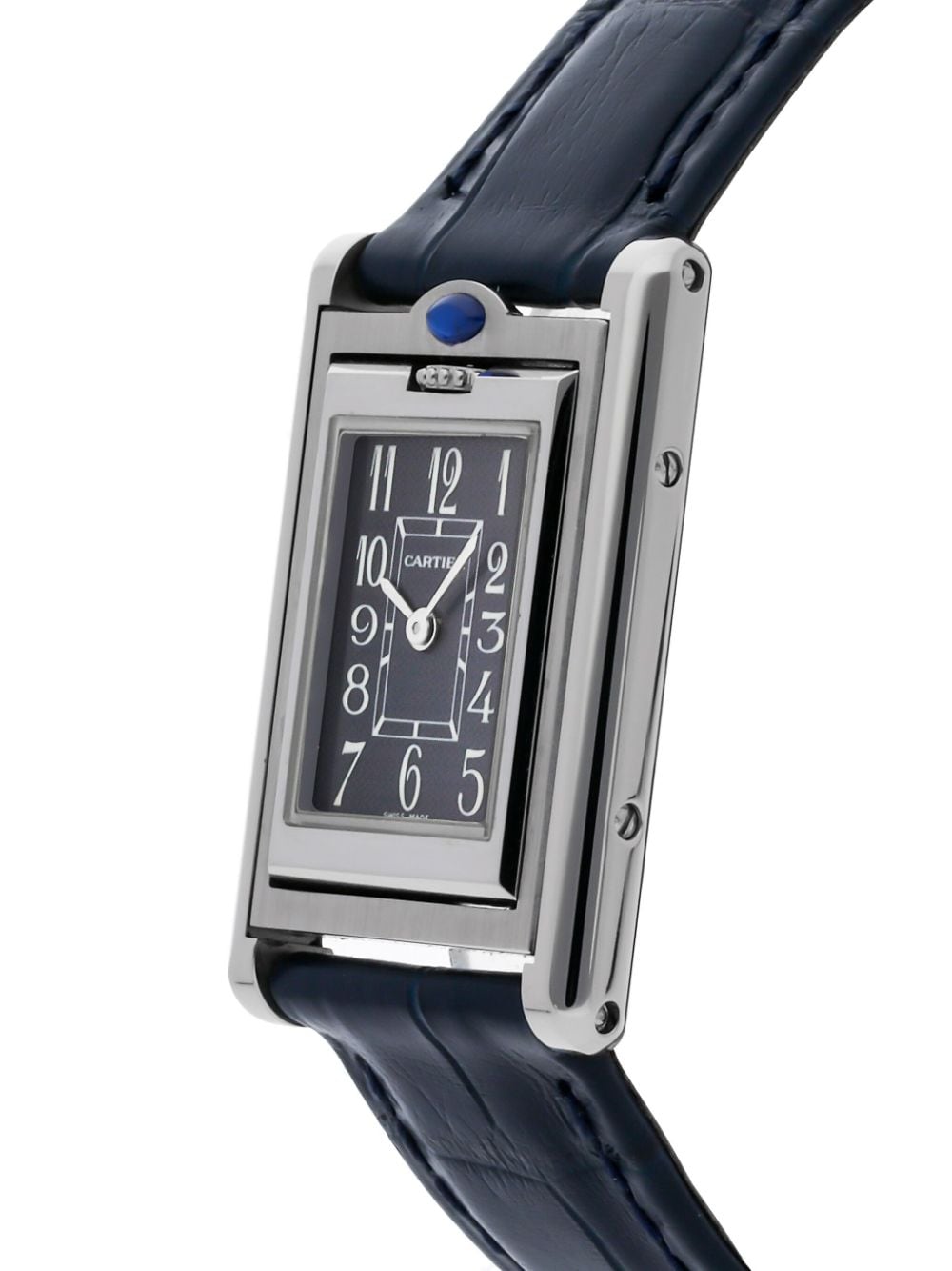Pre-owned Cartier  Tank Basculante 33mm In Blue
