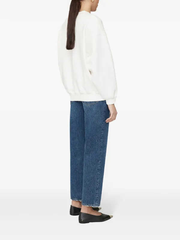 ANINE BING Jaci crew-neck Sweatshirt | Neutrals | FARFETCH ANINE BING Jaci crew-neck Sweatshirt | Neutrals | FARFETCH