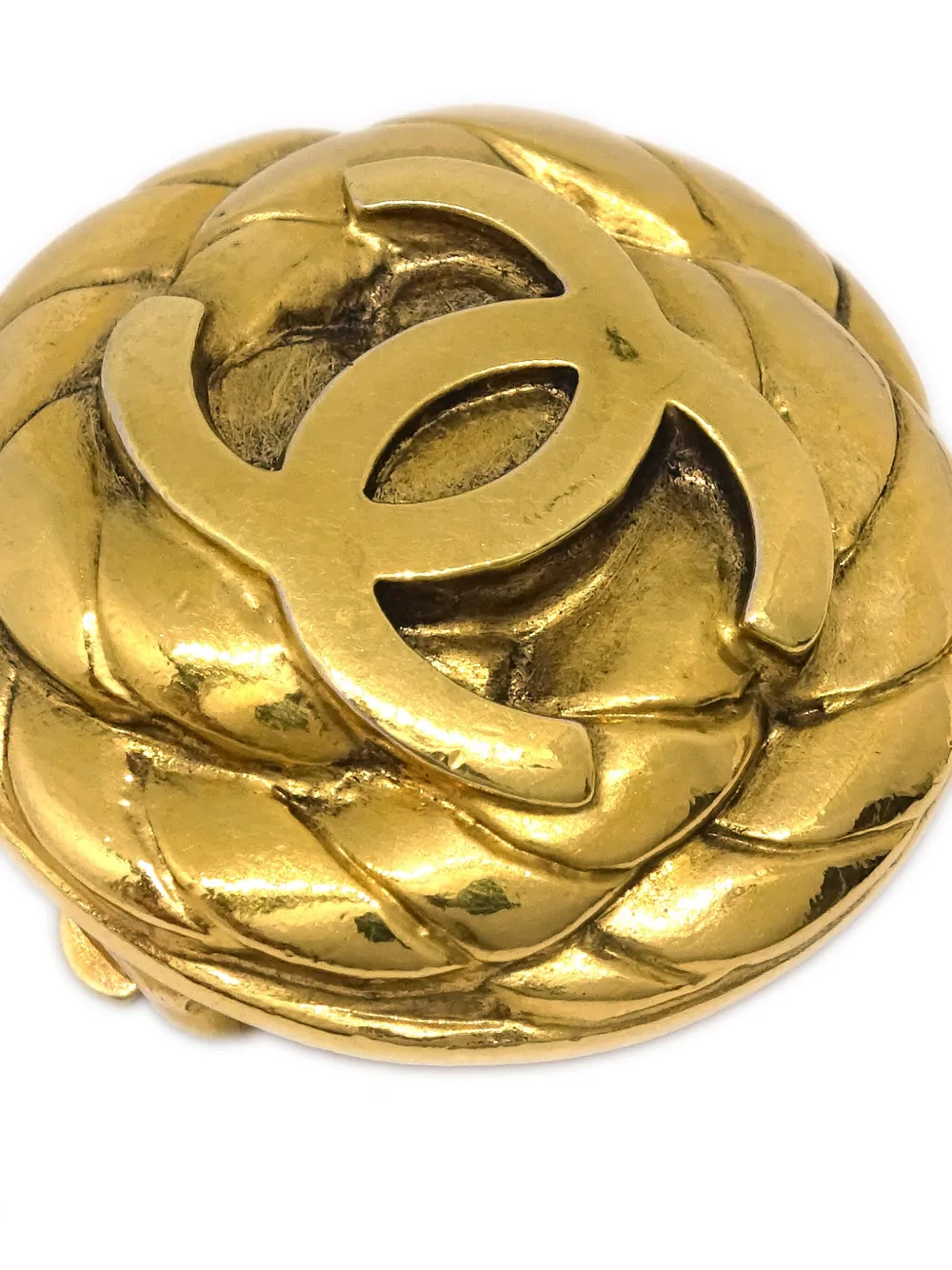 CHANEL Pre-Owned 1996 oorclips met CC-logo - Goud