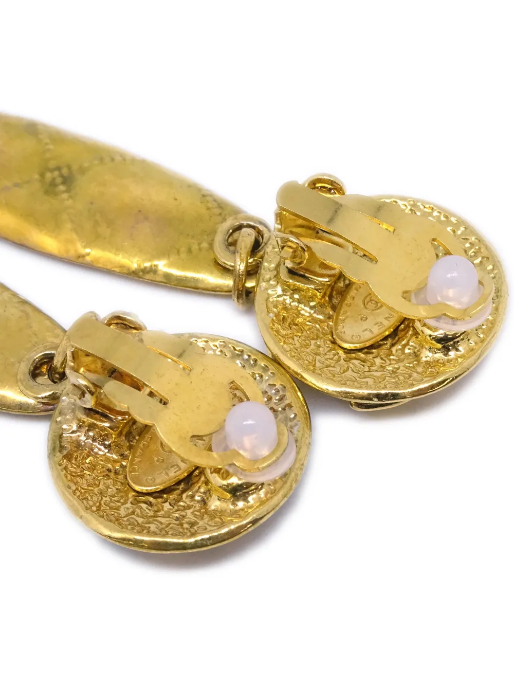 CHANEL Pre-Owned 1994 oorbellen met CC-logo - Goud
