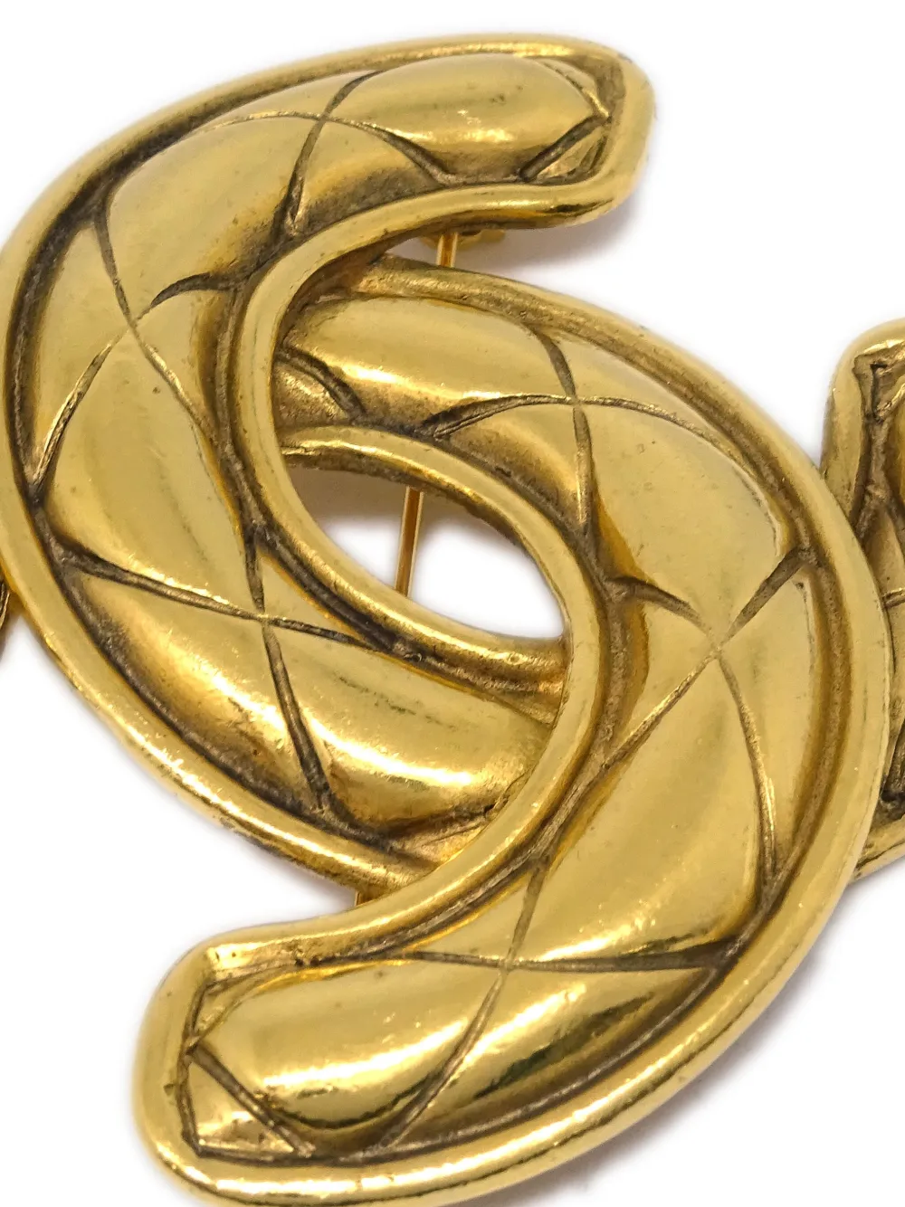 CHANEL Pre-Owned 1990-2000s CC Oorclips met diamant - Goud