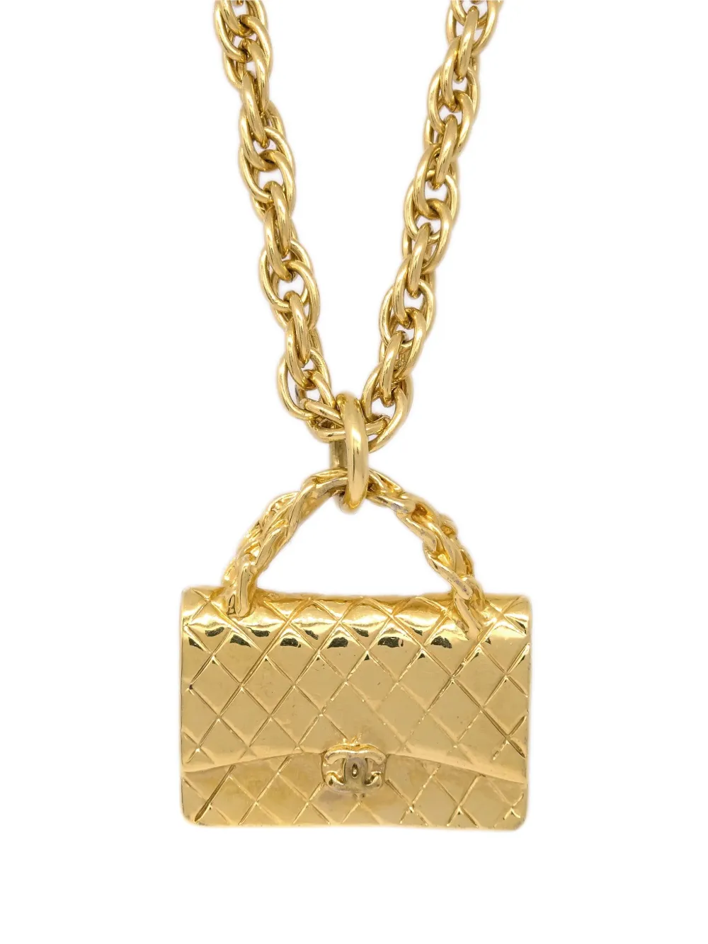 CHANEL Pre-Owned 1995 halsketting met hanger - Goud
