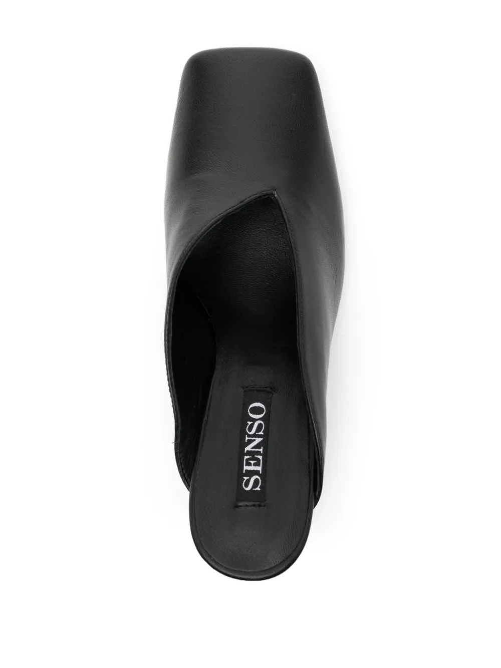 Senso Jaynee 80 mm leren muiltjes Zwart