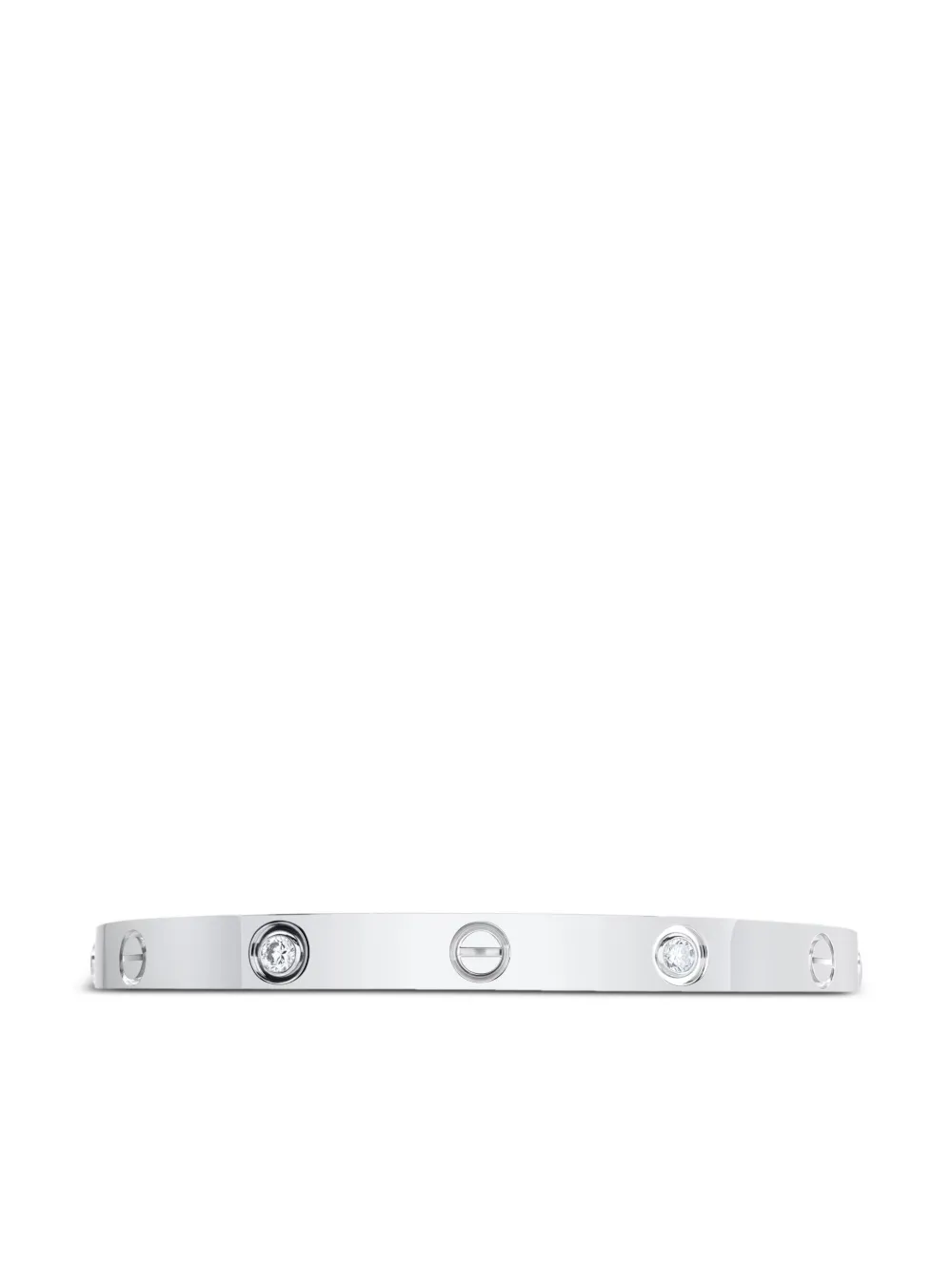 Cartier 18kt witgouden Love armband met diamant - Zilver