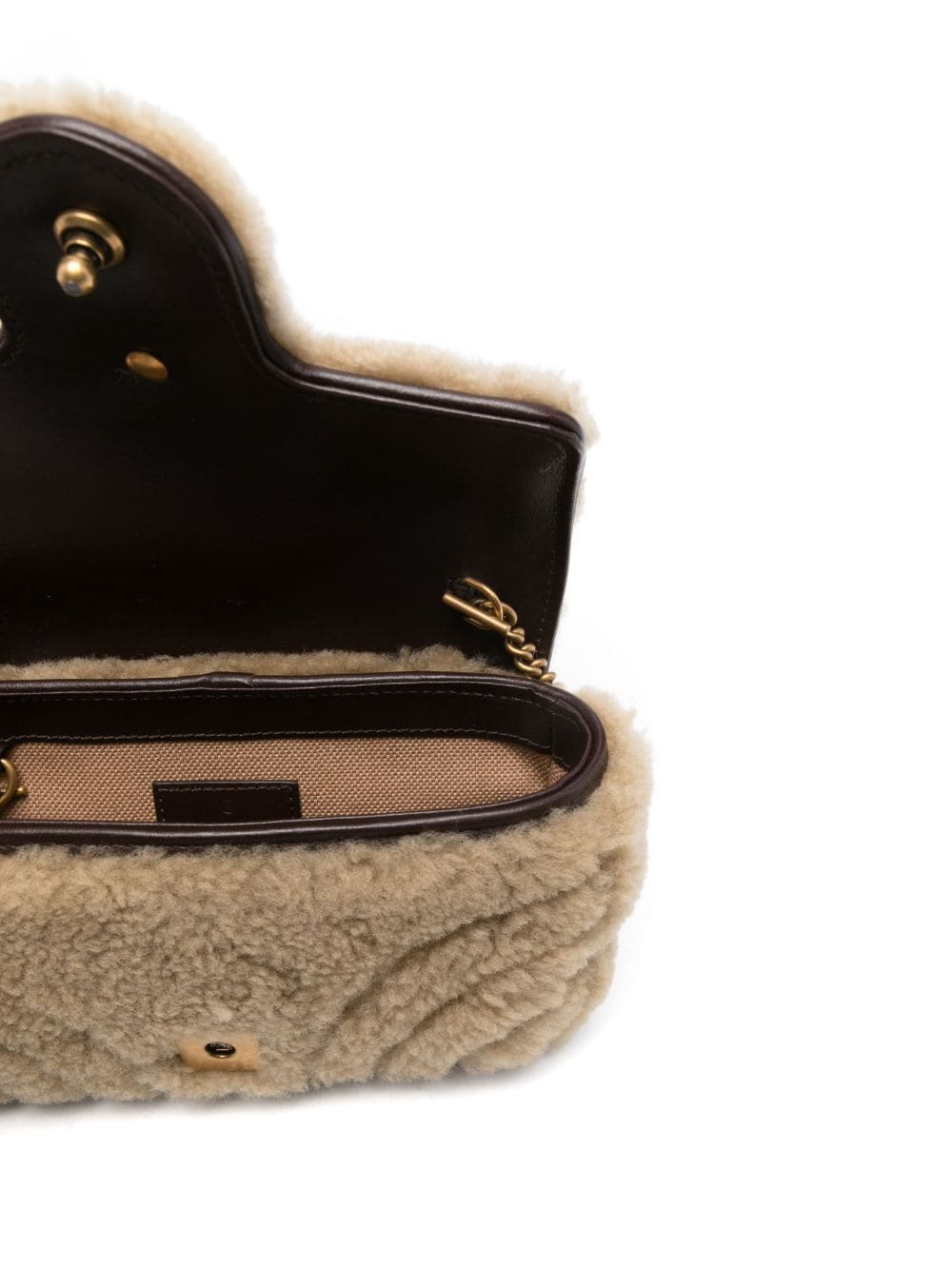 Shop Gucci Mini Gg Marmont Bag In Neutrals