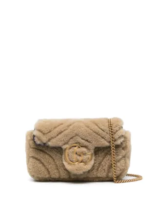 Gucci Mini GG Marmont Bag | Neutrals | FARFETCH