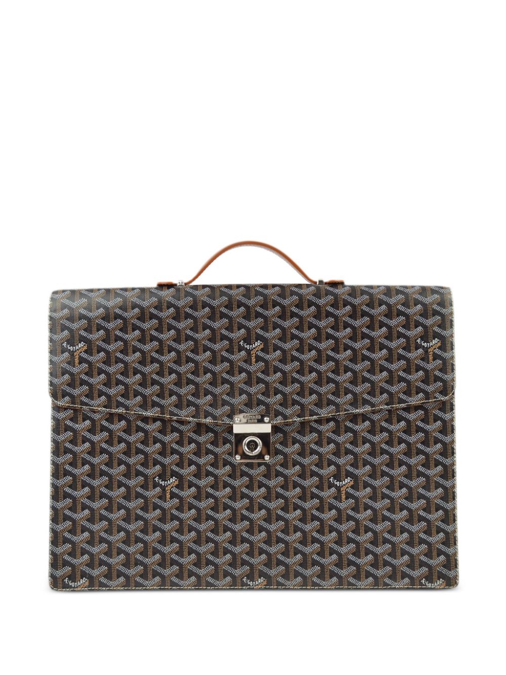 Pre-owned Goyard 1990-2000s Chypre Briefcase In Brown