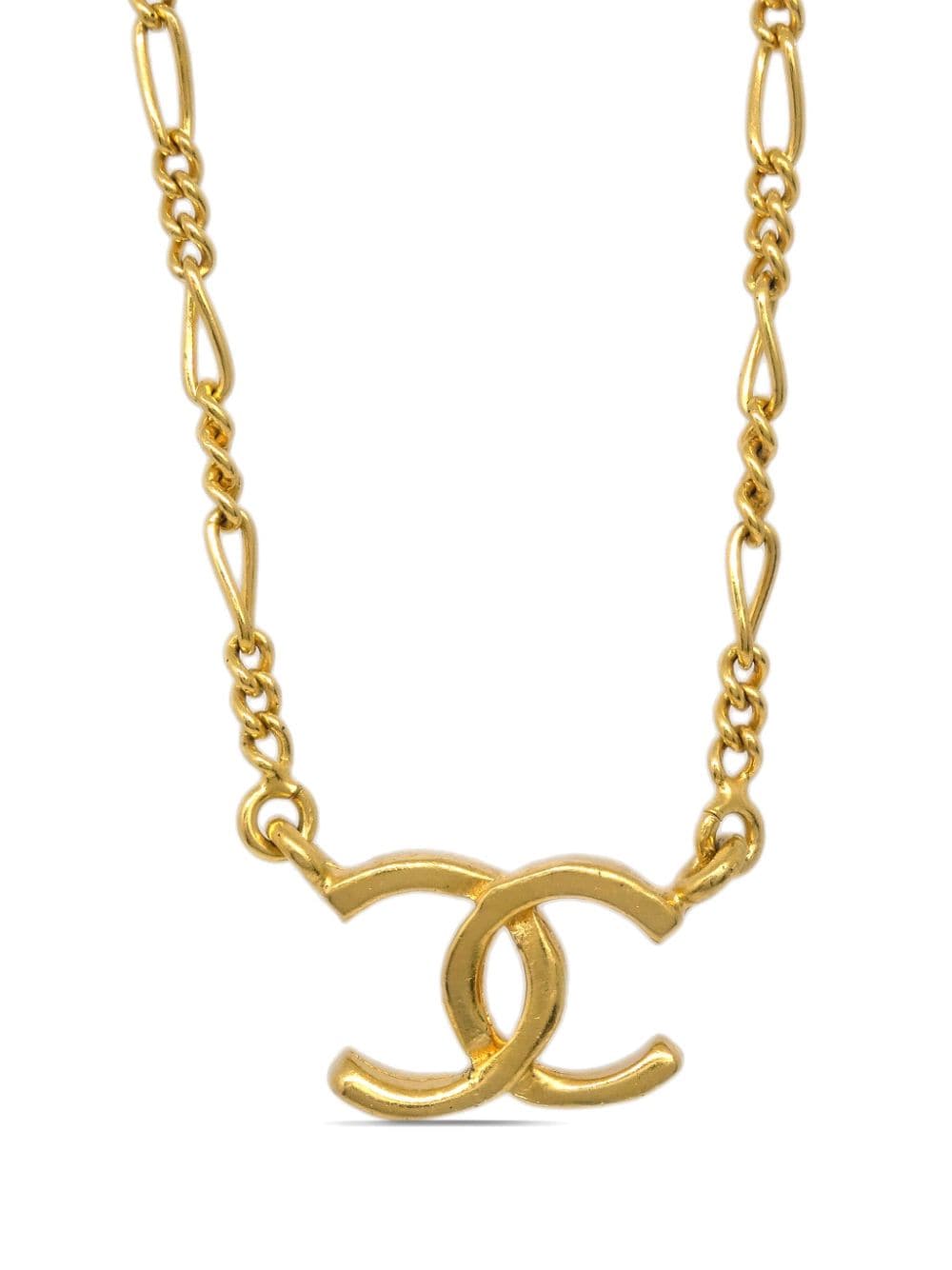 Pre-owned Chanel Cc 吊饰链式项链（1992年典藏款） In Gold