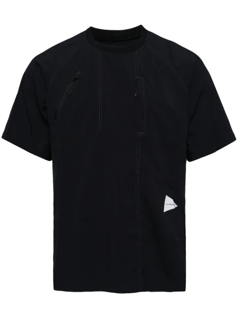 and Wander contrast-stitching panelled T-shirt