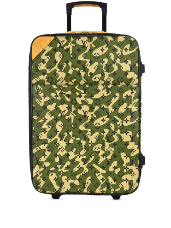 Louis Vuitton Pre-owned X Takashi Murakami 2008 Pegase 60 Suitcase in Green