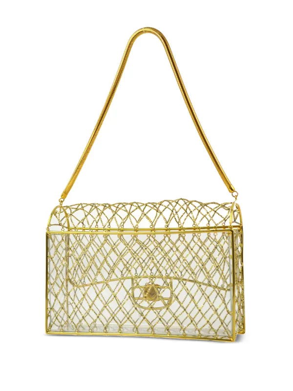 【VINTAGE】CHANEL チェーンショルダーバッグ CHANEL 2007年頃製 マトラッセステッチライオンCCマークプレート