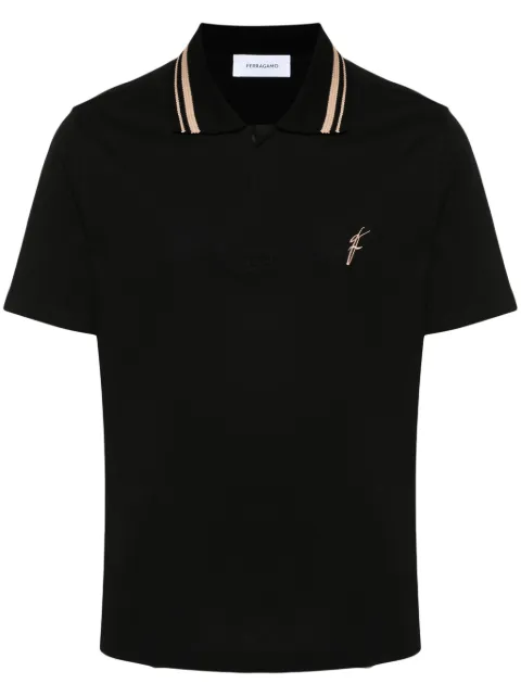 Ferragamo embroidered-logo polo shirt