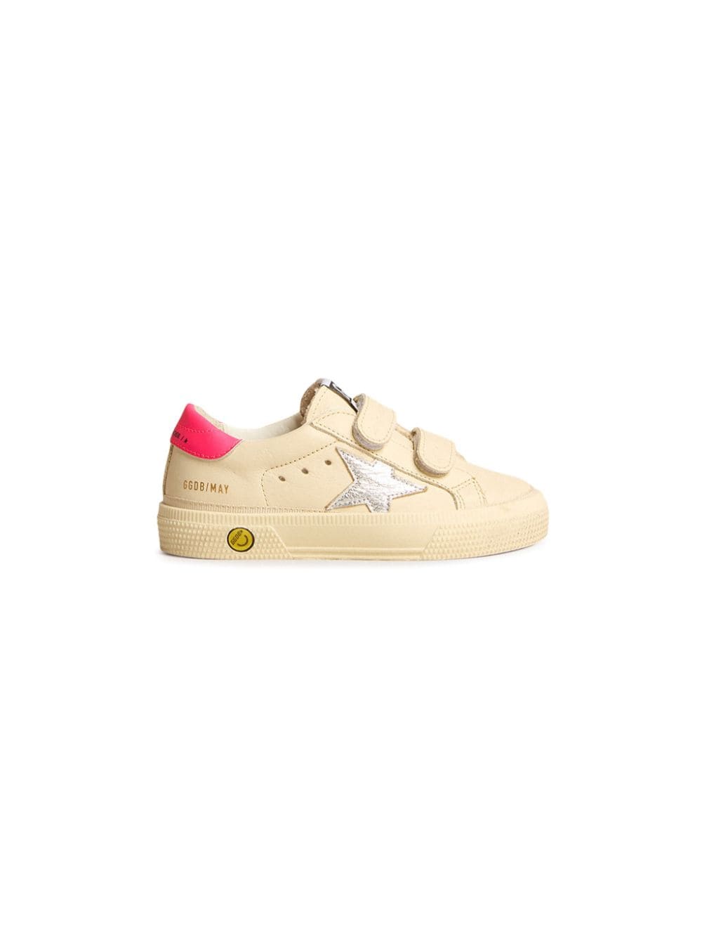 Golden Goose Babies' Touch-strap Leather Sneakers In Neutral