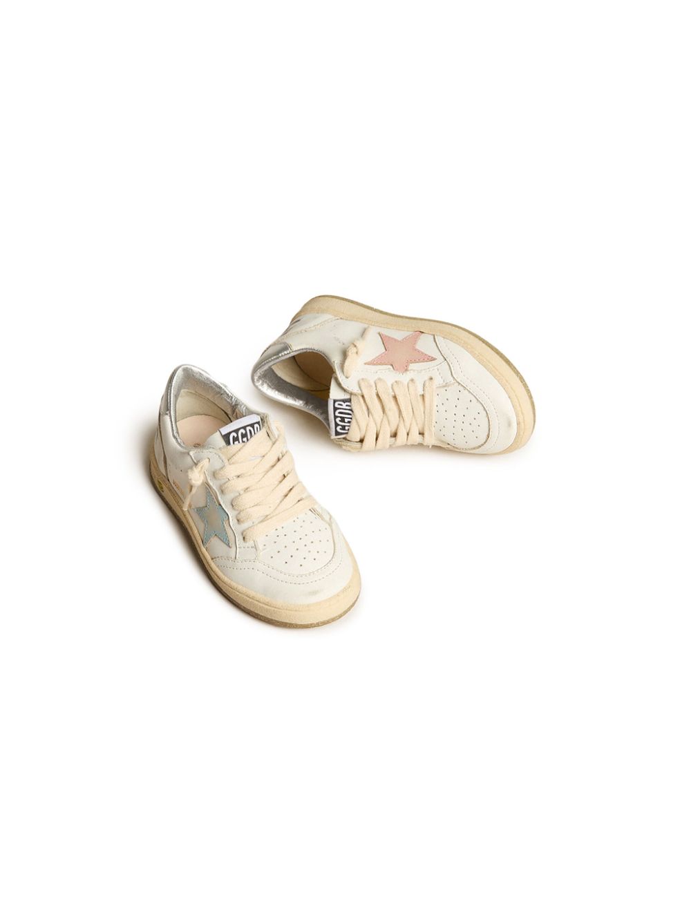 Golden Goose Kids Super-Star leren sneakers Wit