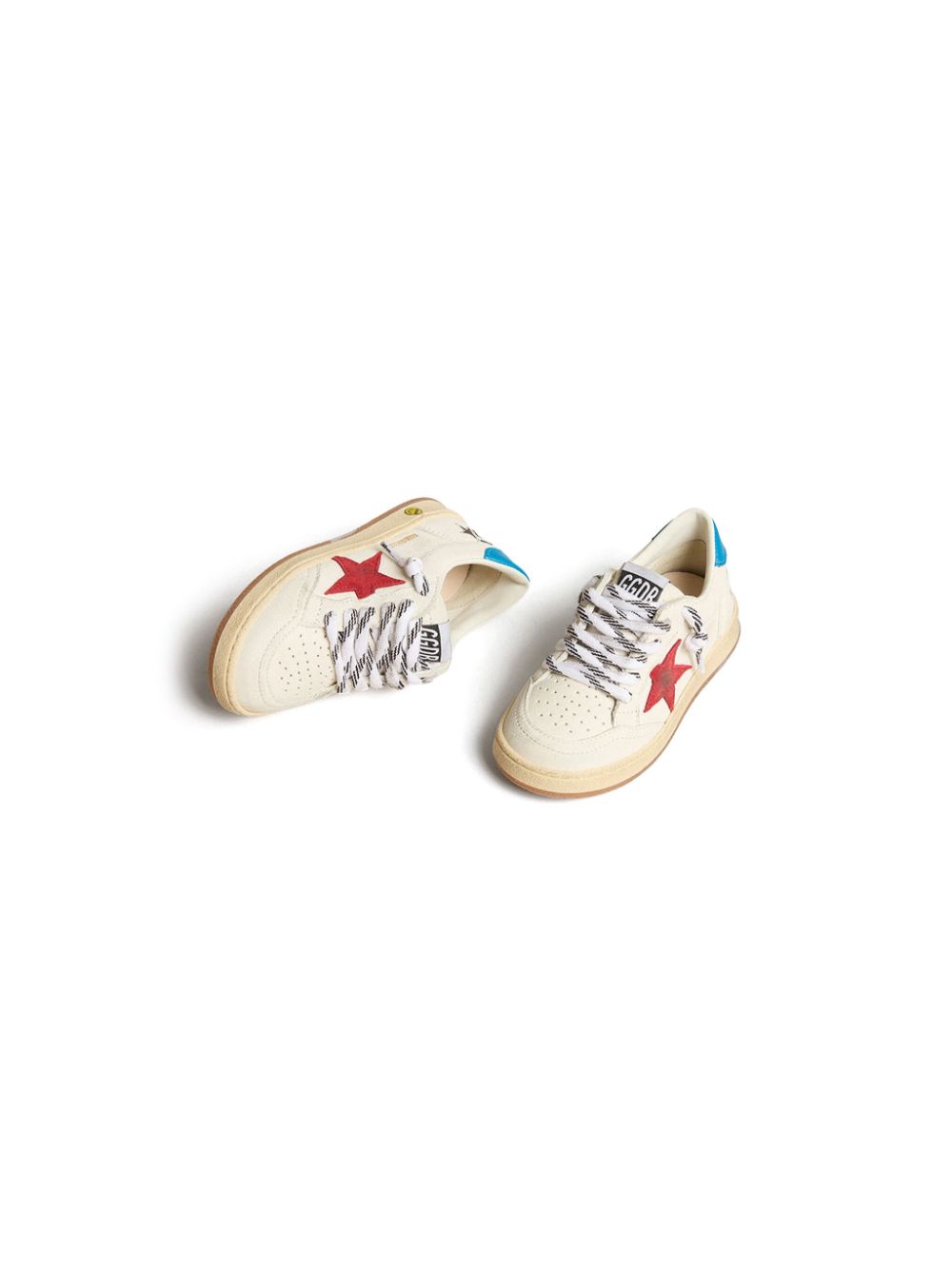 Golden Goose Kids Super-Star leren sneakers Beige