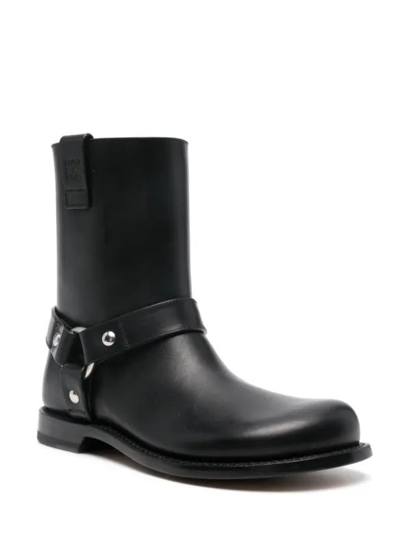 LOEWE♡ Campo バイカー シアリング ブーツ LOEWE Campo Biker ブーツ | ブラック | FARFETCH JP
